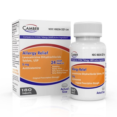 #ad Camber Consumer Care Levocetirizine Dihydrochloride 5mg Antihistamine Tablets A $19.19