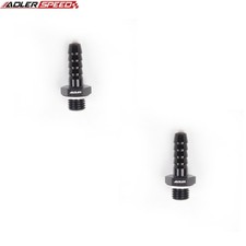 2pc Bosch 044 Fuel Pump Inlet M12x1.5 To 38 9.5mm Barb Adapter Fitting Black