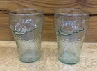 Vintage Coca Cola Green Pebble Glass 4” -Set Of 2