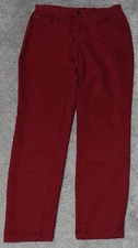 Tailormade Pants Women's Size 6 Red Slim Fit Stretch Mid Rise Ankle Casual