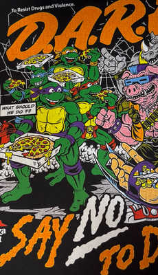 TMNT D.A.R.E. Halloween T-Shirt Vintage Design Graphic T-Shirt | eBay