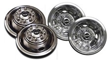 Pacific Dualies 49-1608 Polished 16 Inch 8 Lug Stainless Steel Wheel Simulato...