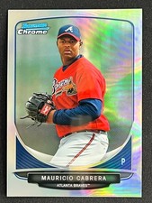 2013 bowman Chrome Prospects Refractor Mauricio Cabrera BCP114 Braves