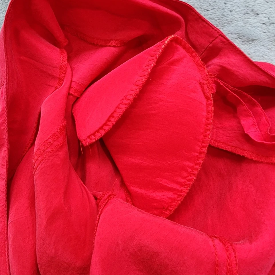 Vintage 80s Jonathan Martin Dress Womens 5 Juniors Pink Silk Short Sleeves Party - Image 4 of 4