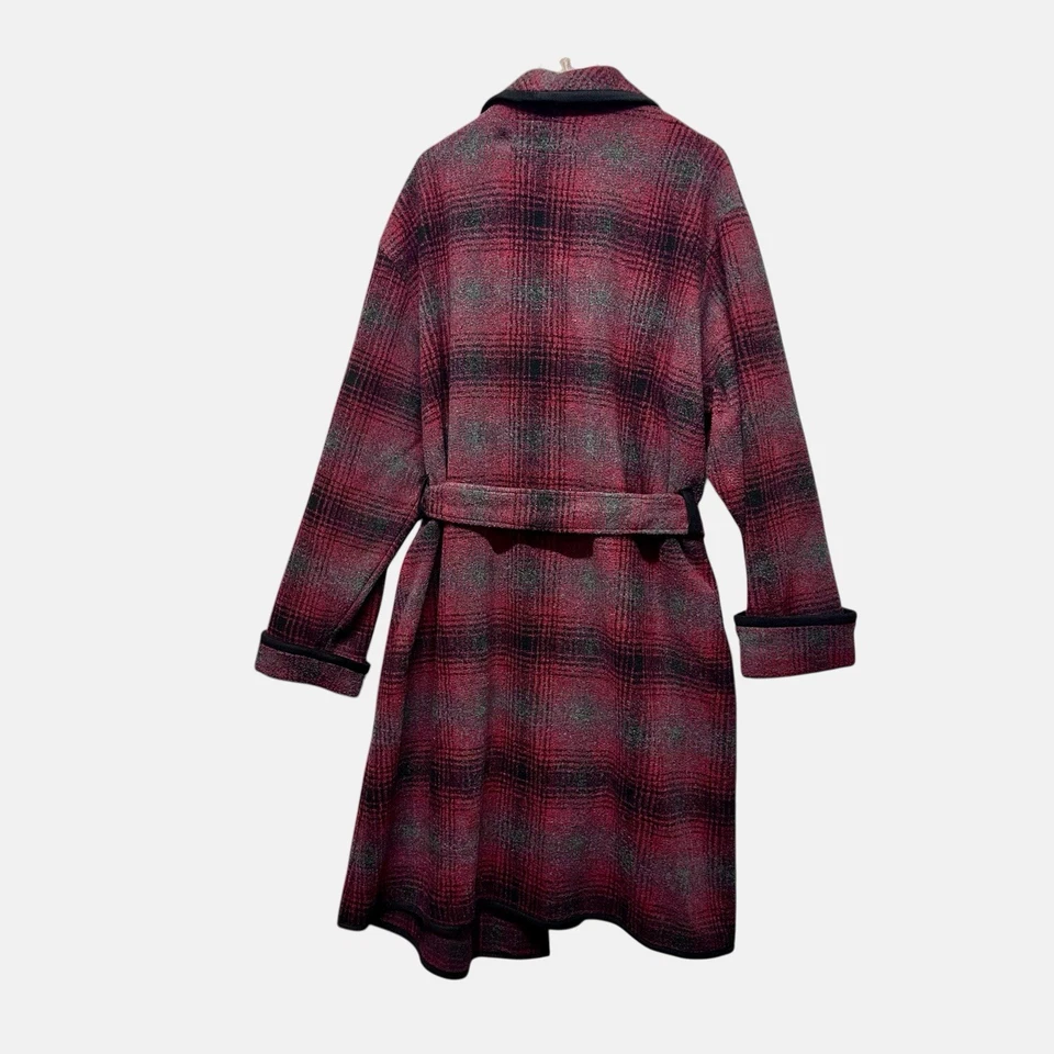 Cabelas T P Sillín Manta Trading Co Bata Talla XXL Rojo Negro Gris A Cuadros Cinturón Foto 3 de 4