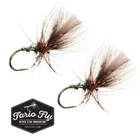 2 x Fario Fly Pearl Ribbed Grunter Size 12 - Fly Fishing Dry Fly