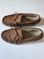 Minnetonka Men's Brown Suede Moccasin Slipper Shoe