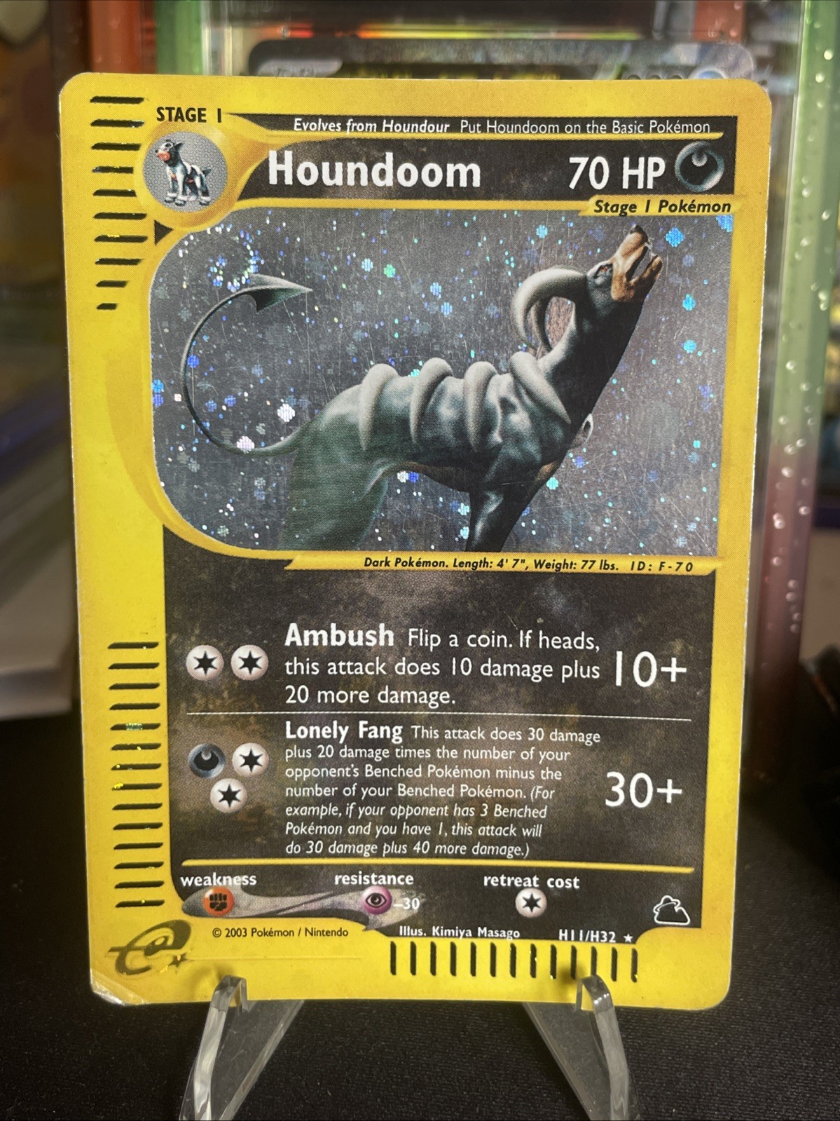 Pokémon TCG Houndoom Skyridge H11 Holo Holo Rare MP Huge Tail Swirl 💫