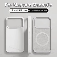 For iPhone 17/ 16/ Air Pro Max Plus Liquid Silicone Magsafe Magnetic Phone Case