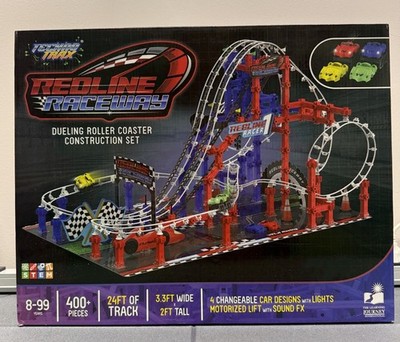 The Learning Journey Techno Trax Redline Raceway 400+ Pc STEM Roller Coaster NEW
