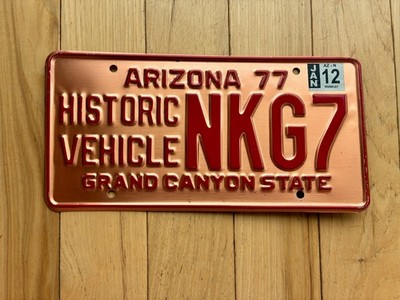 1977 Arizona Historic Vehicle License Plate | eBay