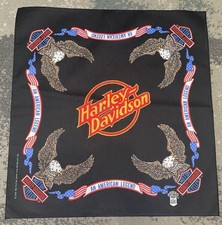 Vintage Harley Davidson An American Legend Eagle Bandana Handkerchief Motorcycle