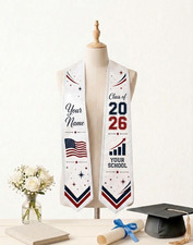 Personalized Business Graduation Sash Class of 2026 Custom Finance Major Stole