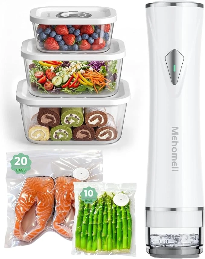 Food Vacuum Sealer Mehomeli Portable Handheld Reusable