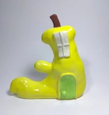 Banana Handmade Ceramic Sculpture, Ceramic House, clay pottery figurine, statue