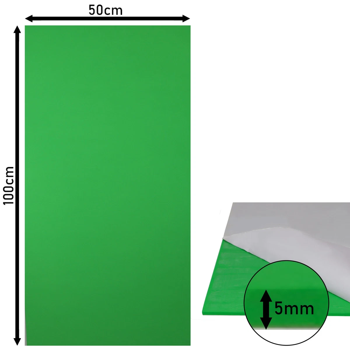 EVA Foam Schaumstoff selbstklebend Bunt 80 kg/m³ Moosgummi Cosplay 50x100cm
