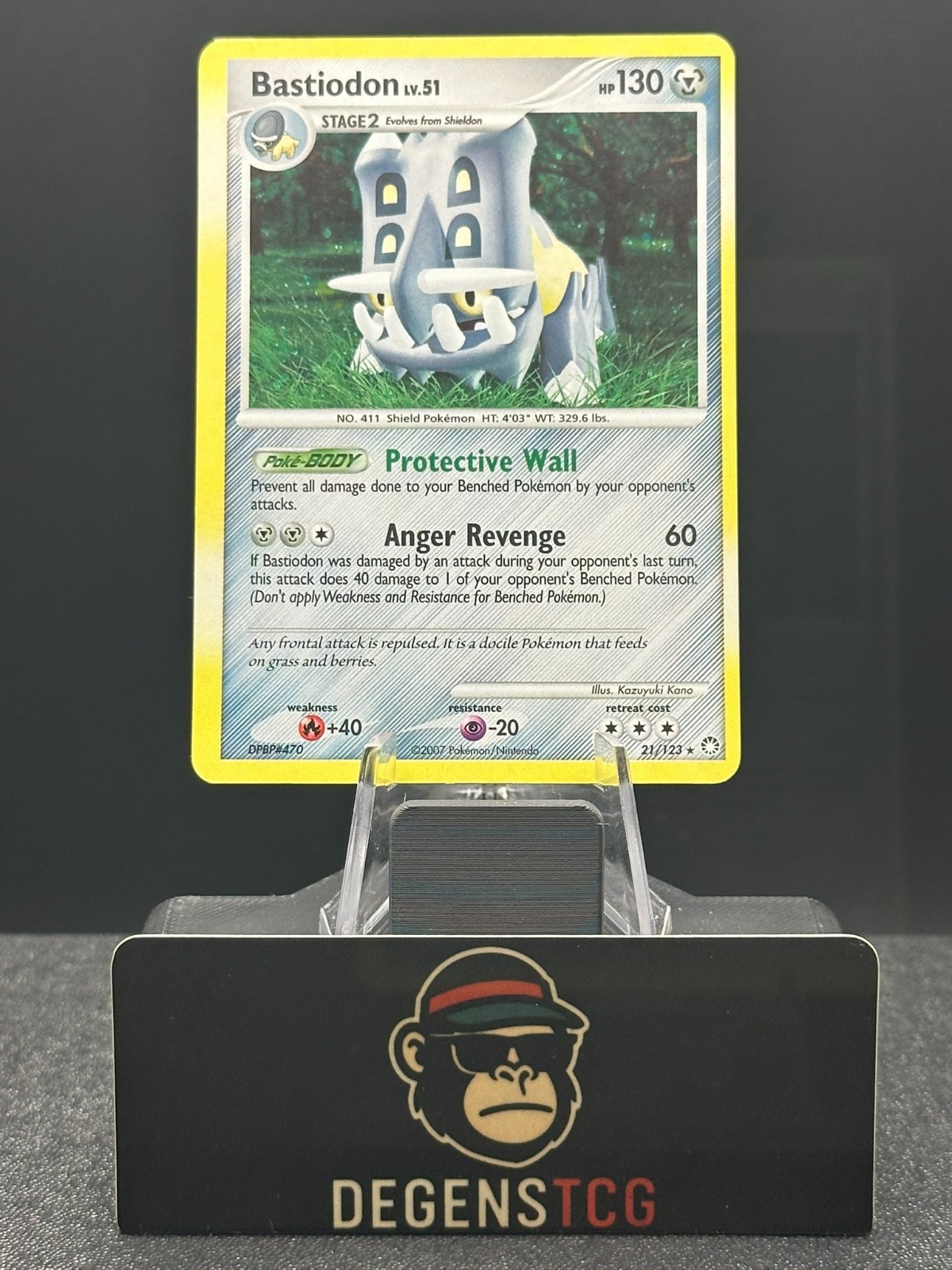 Bastiodon - (DP Mysterious Treasures) 021/123 Deck Exclusives Holo LP/NM