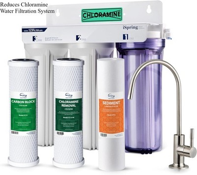iSpring US31-NC Classic 3-Stage Under Sink Water Filtration System, Tankless