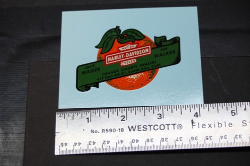Motorcycle DEALER DECAL - Wagner / Walker 2" X 3" Waterslide as original! - 第 5/5 張圖片