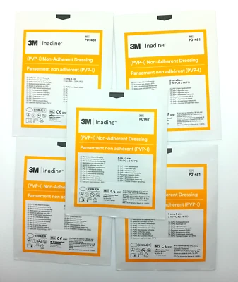 Inadine Non-Adherent Dressings, 5cm x 5cm, Pack of 5