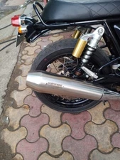 Gursewak Big Shot Exhaust Pair SS Matt Brush Finish for RE Intercepter  GT 650