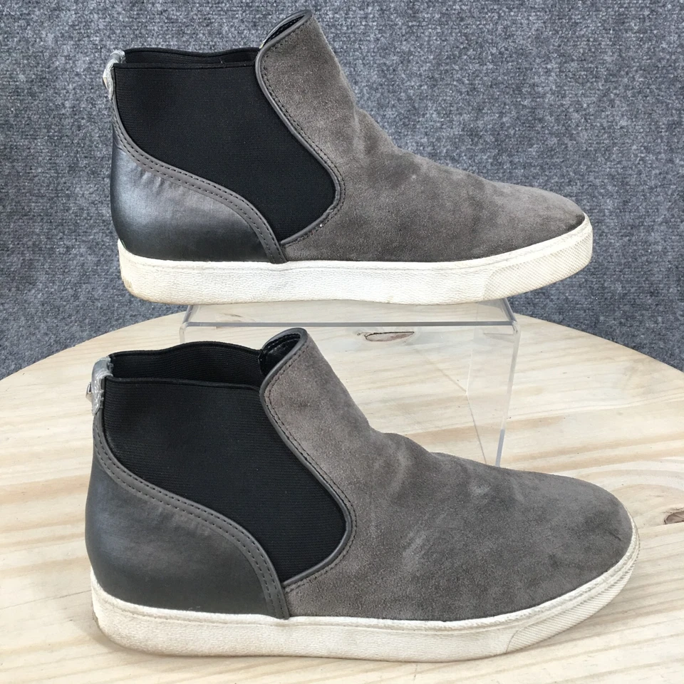 Sam Edelman Boots Womens 8.5 Casual Slip On Chelsea Ankle Bootie Gray Suede - Image 2 of 4