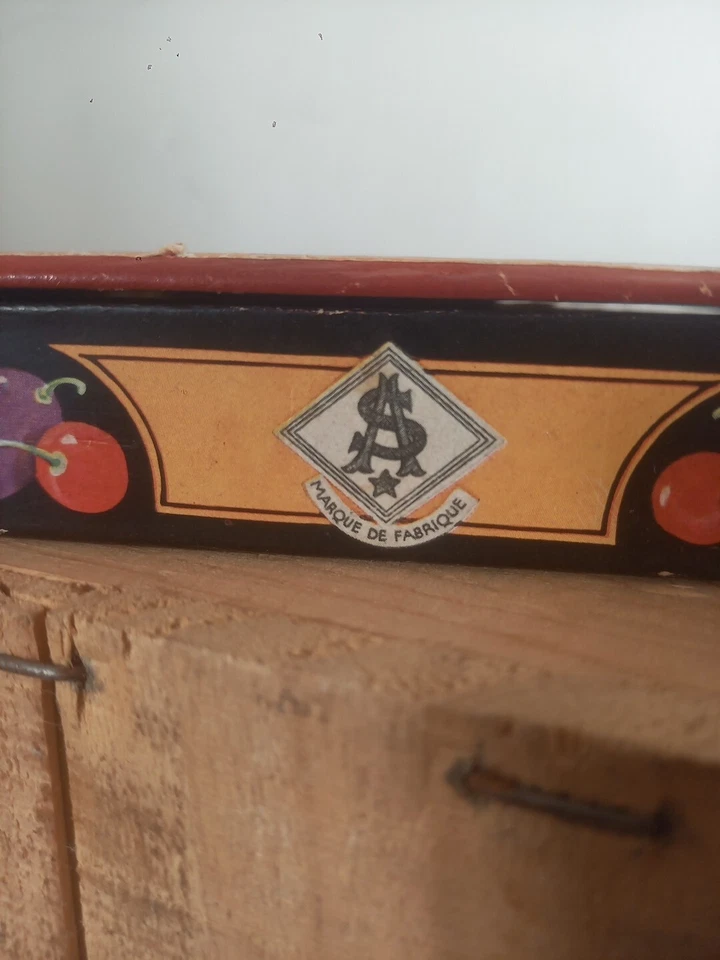 PATES DE FRUITS D'AUVERGNE Boite publicitaire carton illustrée ancienne SA ou AS - Photo 4/4