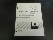 New Holland 47 CO  47" Rotary Broom #715650006 Operator's Manual   87300085