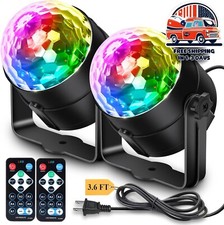 Luces LED Para DJ Luz Fiestas 7 Colores Bar Disco Bola de Discoteca 2 Pack NUEVO