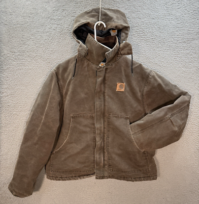 #ad #ad Vintage Carhartt Jacket Mens L Brown J22 CHT Arctic Detroit Workwear Chore Y2K $224.88
