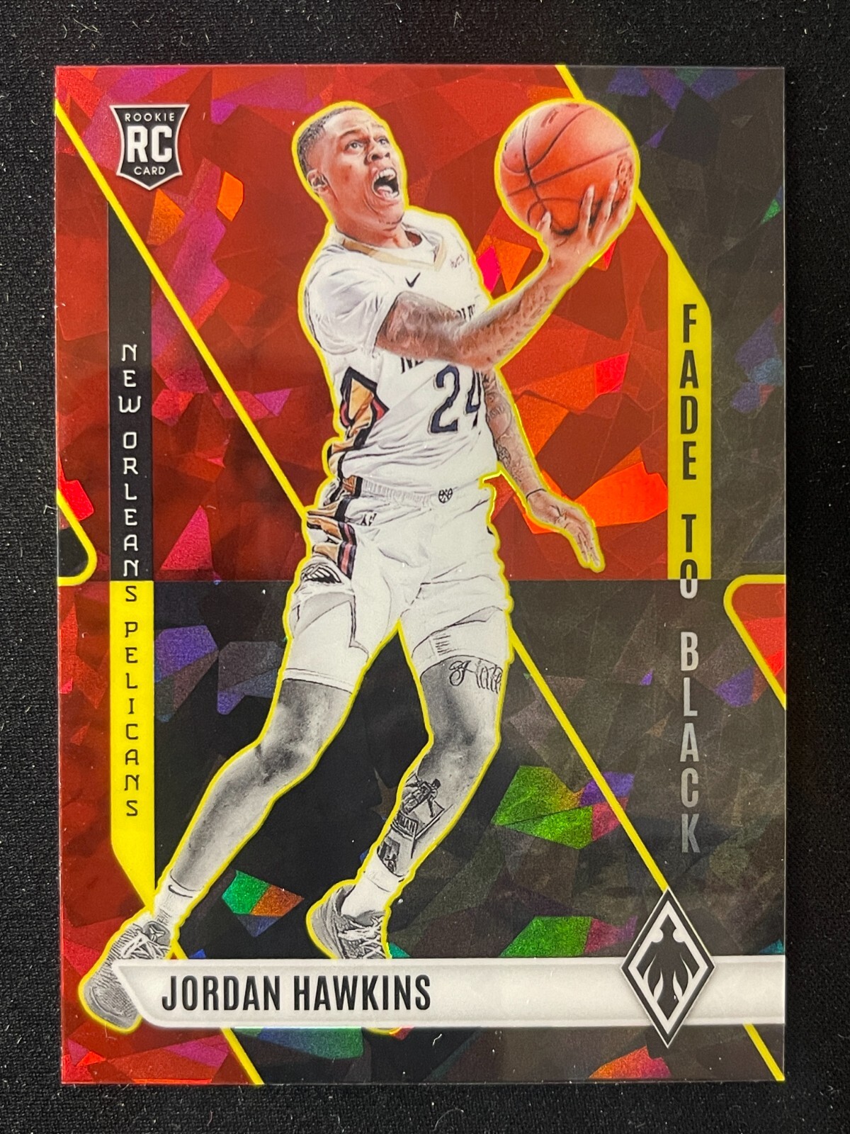 2023-24 Panini Phoenix Jordan Hawkins Fade to Black Red Ice Rookie