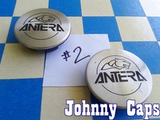 Tapa central ANTERA Wheels PLATEADA # 191065001 tapas centrales personalizadas (PAR de 2)