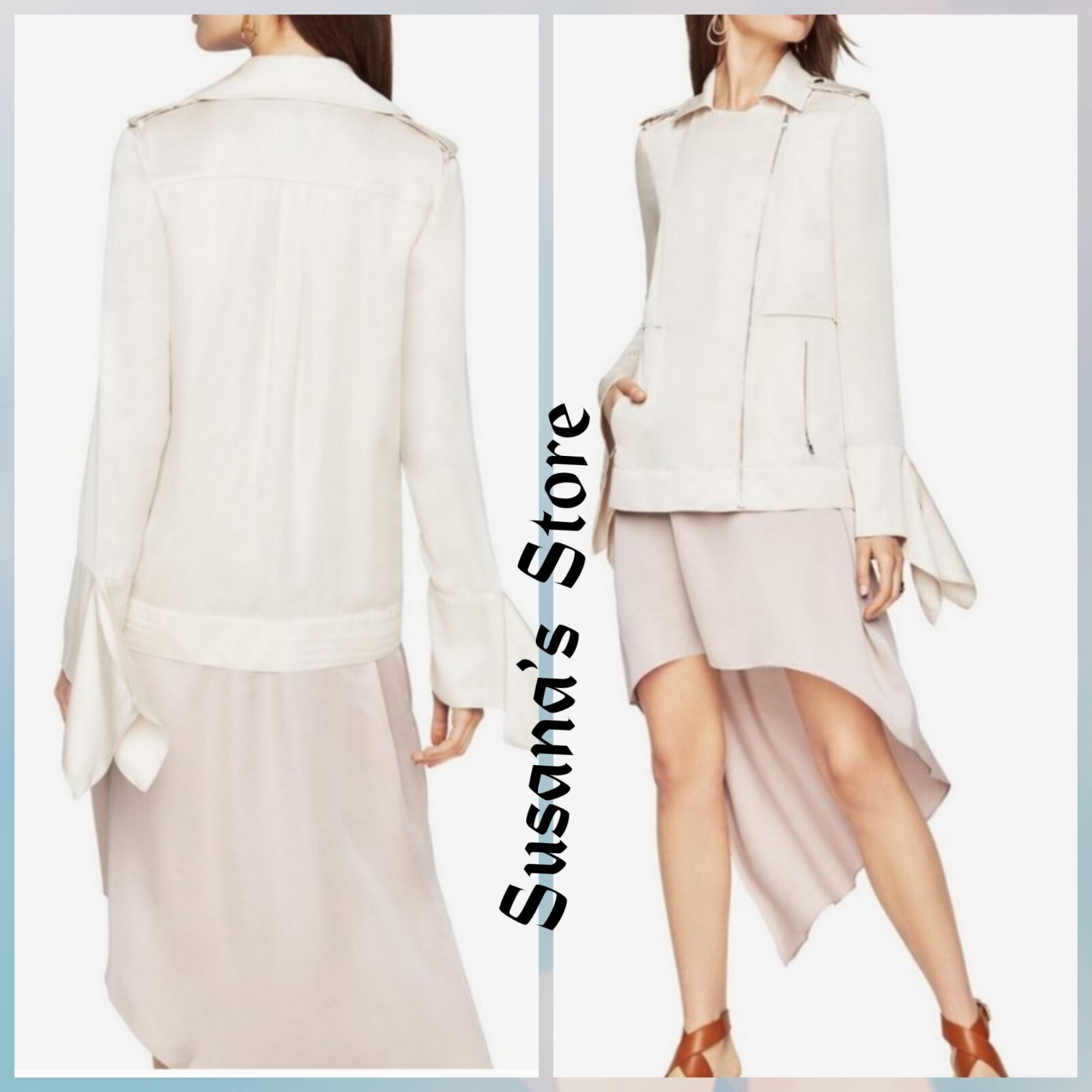 NWT BCBG MaxAzria XS Dean Moto Jacket Chic Upscale MSRP $248