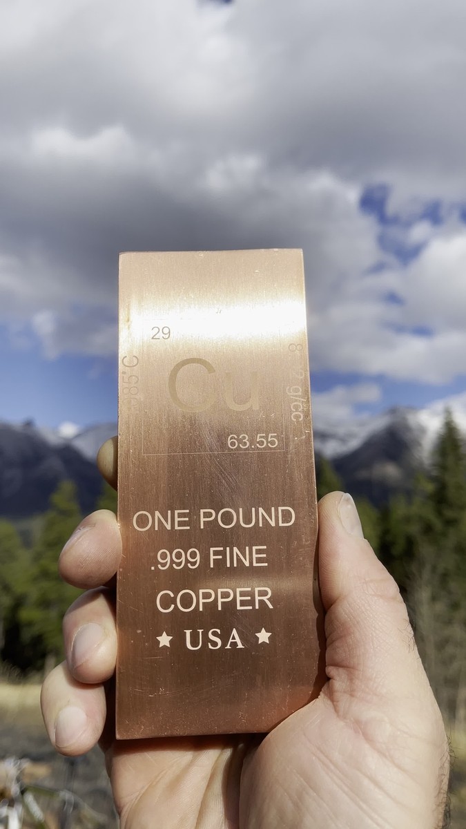 1 lb Copper Bar - Chemistry Element Design - 1 pound (454 g) Fine