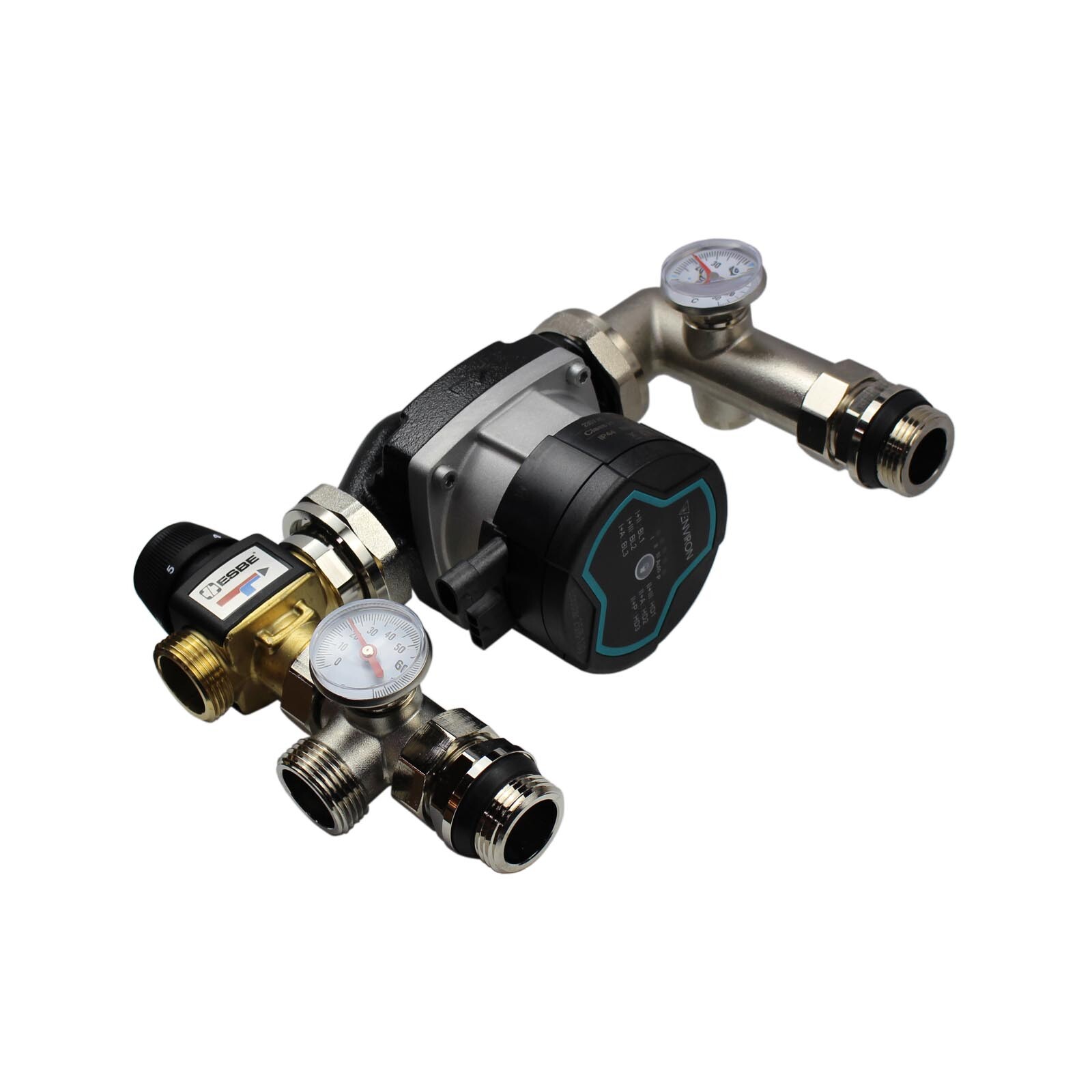 Fixed value control set for underfloor heating high efficiency pump heating circuit distributor Wilo