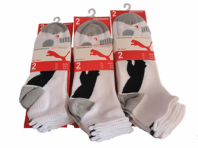 Puma Performance Quarter Socks, 2er Pack, White - 221302001-300