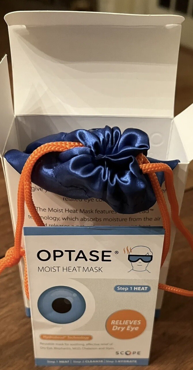 NEW OPTASE Moist Heat Dry Eyes Mask Headache Beauty Migraine Relaxation