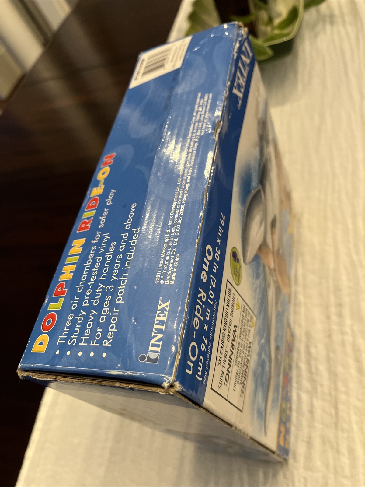 NEW Old Stock Intex Ride-On Inflatable Dolphin Pool Water Toy Raft #58539EP