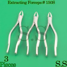 3 Extracting Forceps Dental Surgical Instrument 150S Serrated