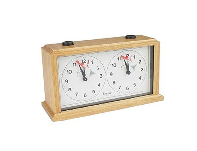 INSA Wooden Mechanical Chess Clock - Light Wood