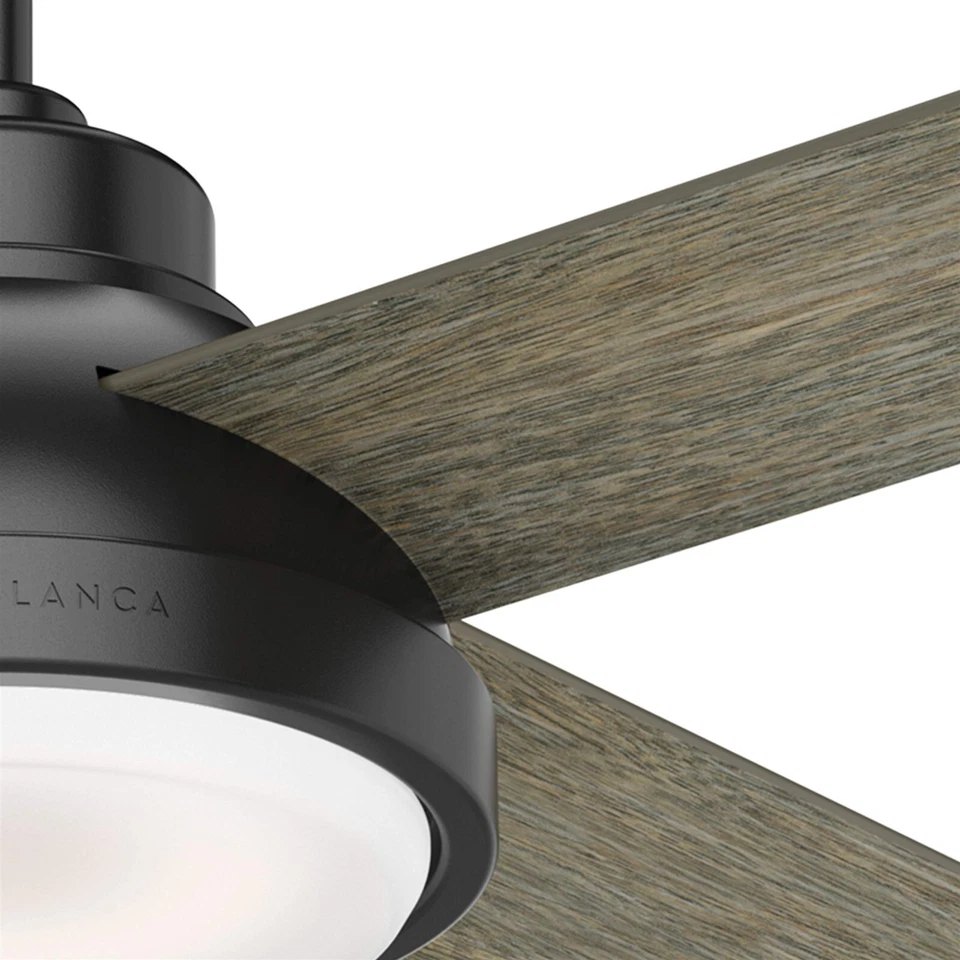 Casablanca Fan 54 inch Casual Matte Black Ceiling Fan with Light Kit and Remote - Image 4 of 4