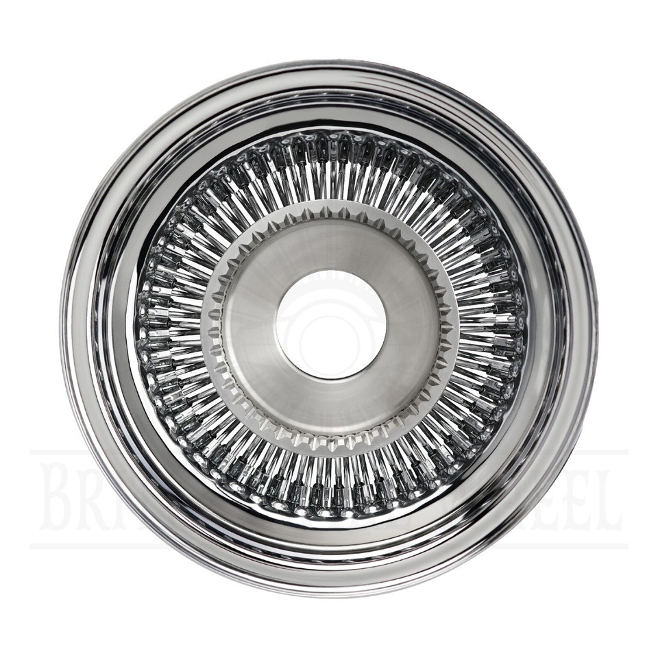 14x7 Reverse 100 Spoke Straight Lace Lowrider Wire Wheel | Single ...