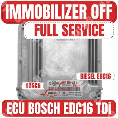   PROGRAMMING SERVICE IMMOBILIZER DELETE IMMO OFF EDC16 TDi FOR VW VOLKSWAGEN