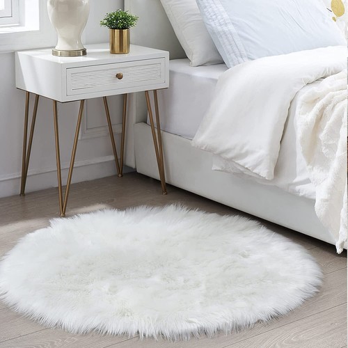 Latepis Faux Fur Sheepskin Area Rugs Soft Shaggy Carpet for Living Room Bedroom - Picture 84 of 219