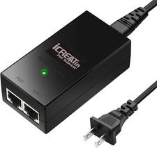 Gigabit Poe Injector, 30W POE Power Adapter, Ieee802.3Af  802.3At Compliant,10