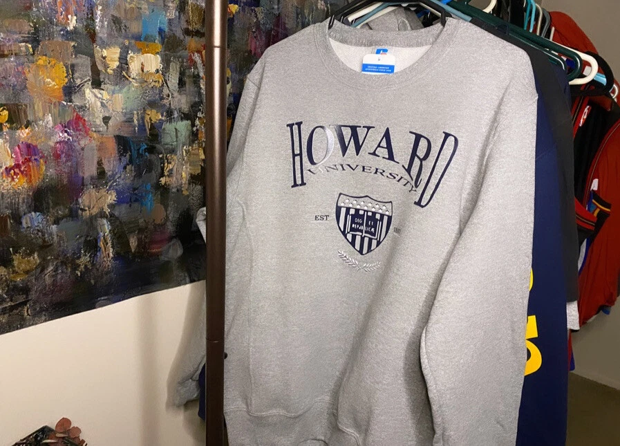 Vintage Style Howard University Hoodie Sweatshirt HBCU Russel Athletics  Size 2xl