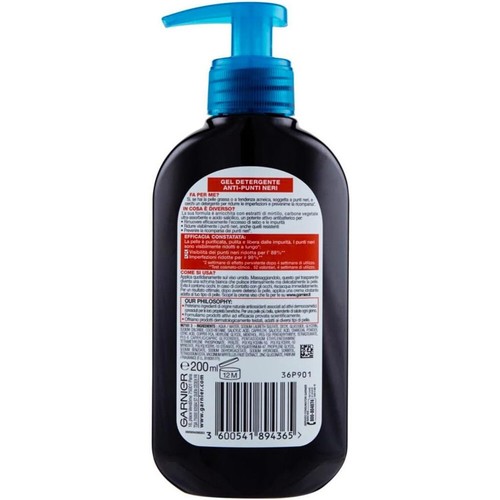 Gel Detergente Viso Anti Punti Neri Pelle Grassa Carbone Vegetale Purificante 6p - Foto 5 di 5