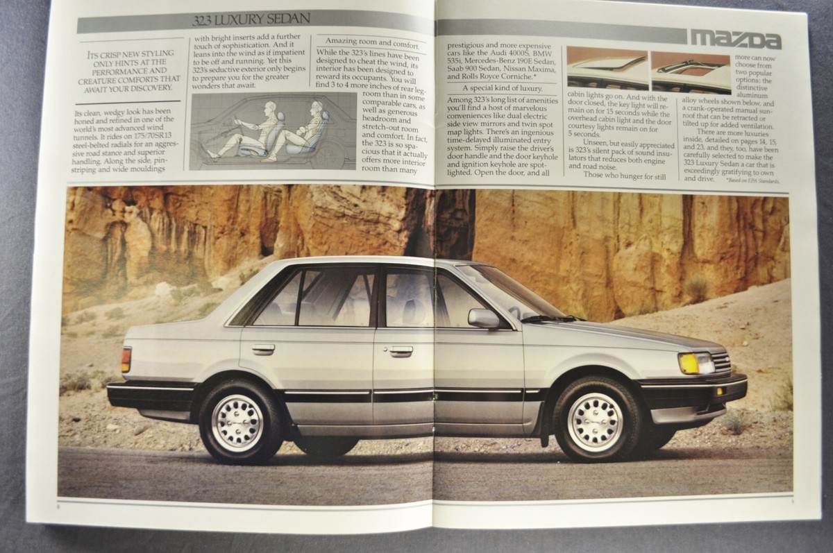 1986 Mazda 323 Catalog Brochure Luxury Sedan Hatchback Excellent