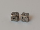 Pair Of Miniature Metal Dice