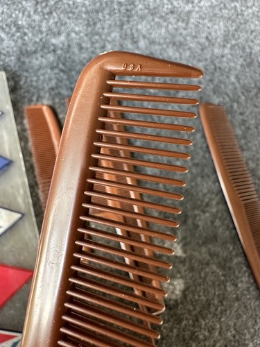 Vintage DX Benzin Werbung braun Kunststoff Kamm verschiedene 5er Set - hergestellt in den USA - Bild 20 von 21